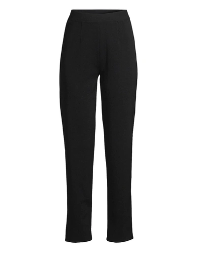 Shop Misook High-rise Ankle Pants In Black