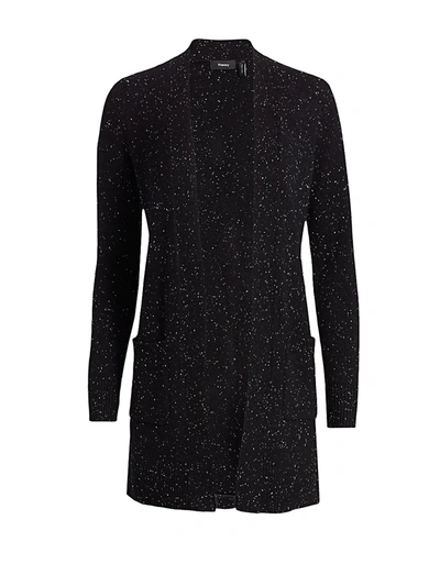 Shop Theory Women's Open-front Cashmere Cardigan Sweater In Black Multi