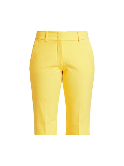 Shop Piazza Sempione Chino Bermuda Shorts In Yellow