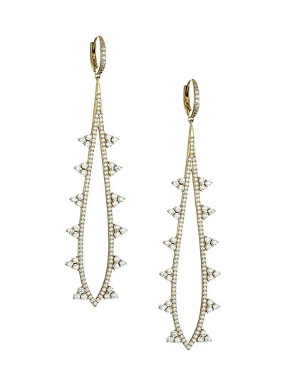 Shop Adriana Orsini 18k Goldplated & Cubic Zirconia Teardrop Earrings