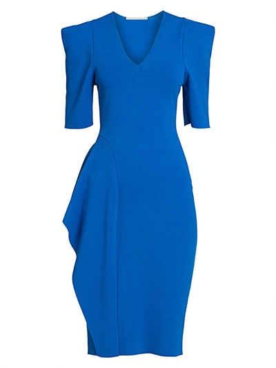 Shop Stella Mccartney Women's Draped Sheath Dress In Bellini Blue