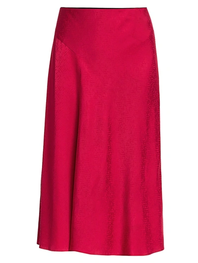 Shop Rag & Bone Letti Satin A-line Skirt In Red Pink