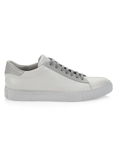 Shop Saks Fifth Avenue Collection Classic Leather Sneakers In Grey