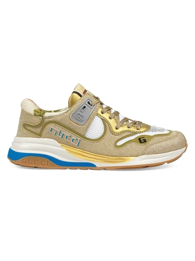 Shop Gucci Women's Ultrapace Sneakers In Old Gold