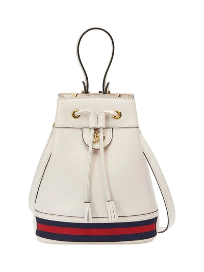 Shop Gucci Women's Ophidia Small Bucket Bag In Mystic White