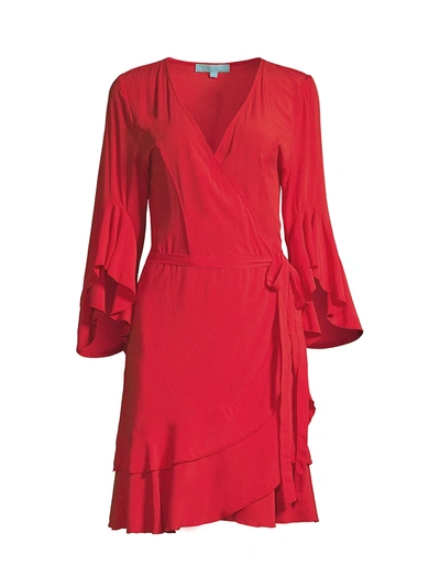 Shop Melissa Odabash Kirsty Wrap Dress In Red