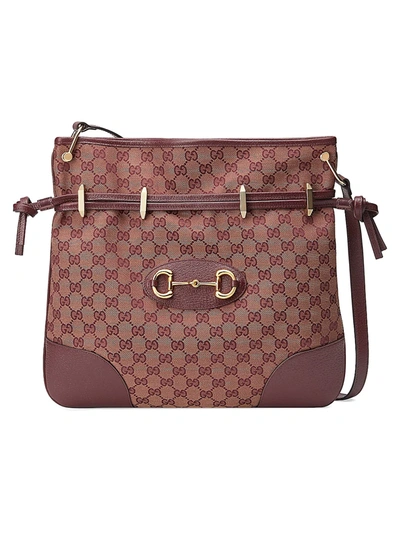 Shop Gucci 1955 Horsebit Large Messenger Bag In Red