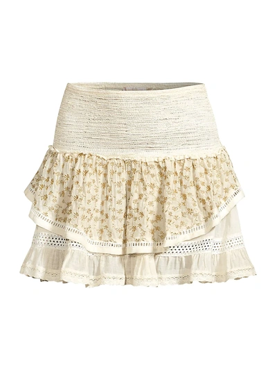 Shop Ramy Brook Women's Embellished Arius Skirt In Ecru