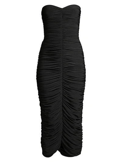 Shop Norma Kamali Women's Slinky Sweetheart Body-con Dress In Black