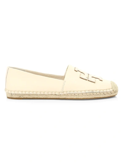 Shop Tory Burch Ines Leather Espadrilles In New Cream
