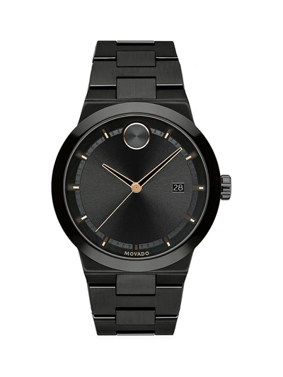 Shop Movado Bold Fusion Stainless Steel Bracelet Watch In Black