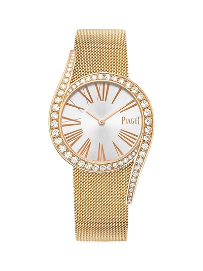 Shop Piaget Women's Limelight Gala 18k Rose Gold & Diamond Mesh Bracelet Watch