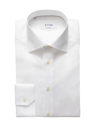 Shop Eton Men's Contemporary-fit Cotton Dress Shirt In White