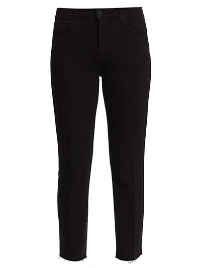 Shop L Agence Women's Sada High-rise Crop Slim Straight Jeans In Black