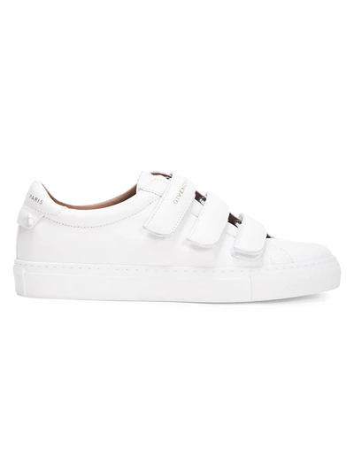 Shop Givenchy Urban Street Grip-tape Leather Sneakers In White