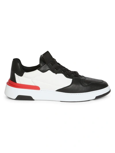 Shop Givenchy Wing Leather Low-top Sneakers In Black White
