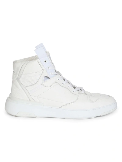 Shop Givenchy Wing Leather High-top Sneakers In White
