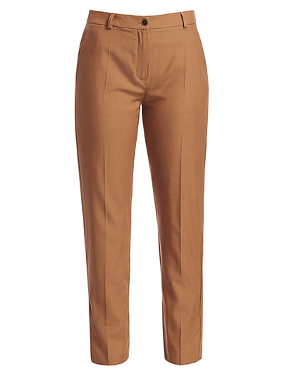 Shop Agnona Wool Tailored Trousers In Vicuna