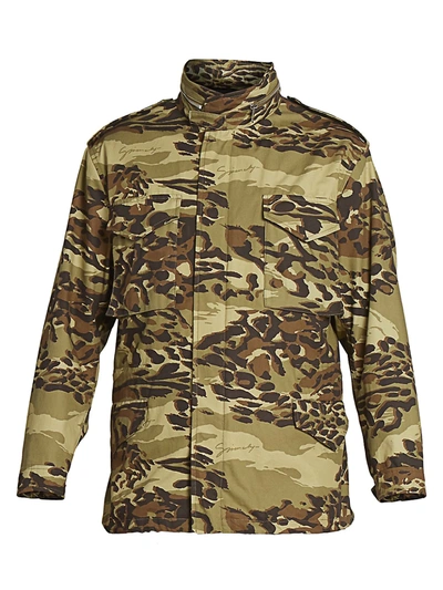 Shop Givenchy Men's Military Camouflage Parka In Light Khaki