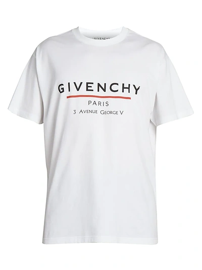 Shop Givenchy Men's Oversized Logo Tee In White