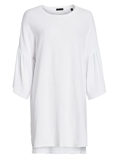 Shop Atm Anthony Thomas Melillo Women's Bell-sleeve T-shirt Dress In White