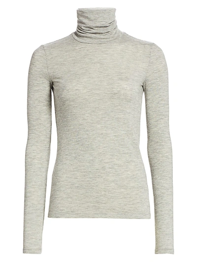 Shop The Row Women's Margita Stretch-cashmere Turtleneck In Light Grey