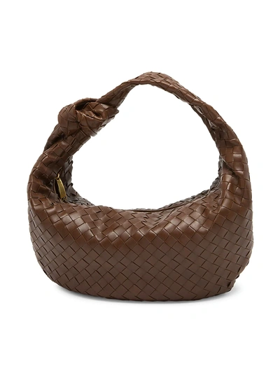 Shop Bottega Veneta Women's Small Jodie Leather Hobo Bag In Bark