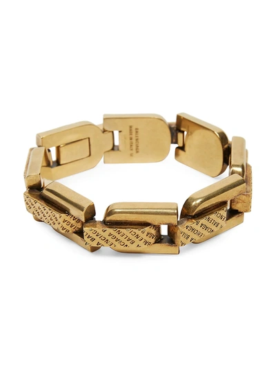 Shop Balenciaga Precious Antique Goldtone Lo-link Bracelet