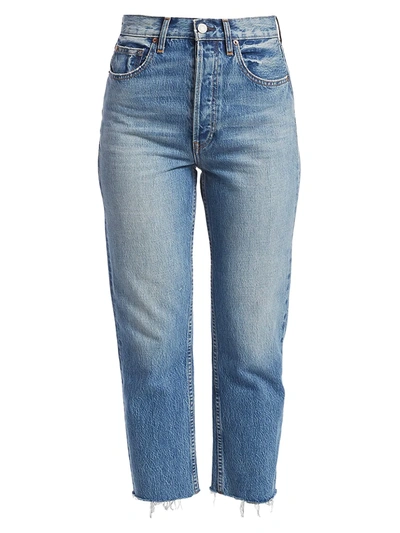 Shop Trave Harper High-rise Crop Straight-leg Jeans In Renegade