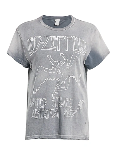 Shop Madeworn Led Zeppelin United States Of America Graphic Tee In Charcoal