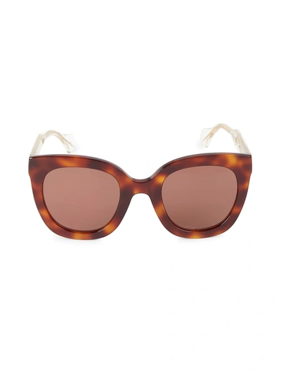 Shop Gucci 51mm Cat Eye Sunglasses In Avana