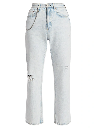 Shop Rag & Bone Women's Ruth Super High-rise Distressed Straight Jeans In New Girl