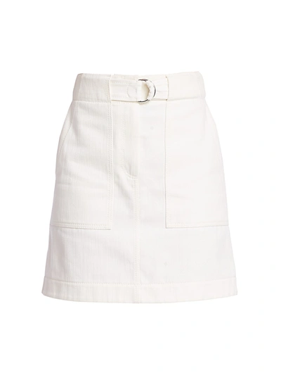Shop Akris Punto Women's A-line Belted Cargo Skirt In Cream