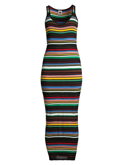 Shop M Missoni Women's Sleeveless Striped Knit Long Tube Dress In Neutral
