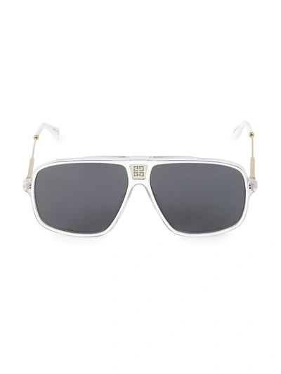 Shop Givenchy Men's 61mm Aviator Sunglasses In White