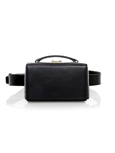 Shop Mark Cross Women's Small Grace Leather Box Belt Bag In Black
