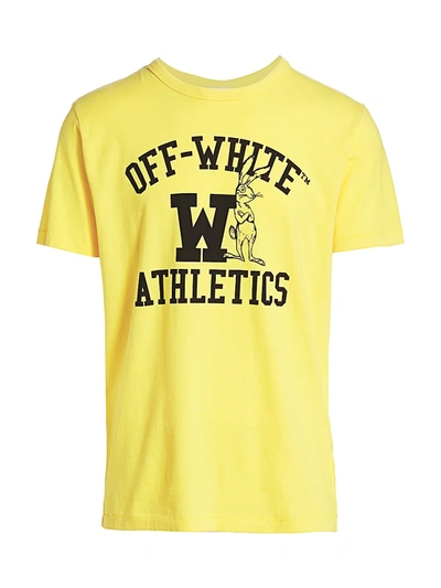 Off-white Embroidered Athletic T-shirt In Yellow | ModeSens