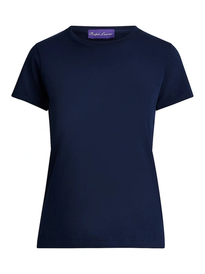 Shop Ralph Lauren Women's Crewneck T-shirt In Navy