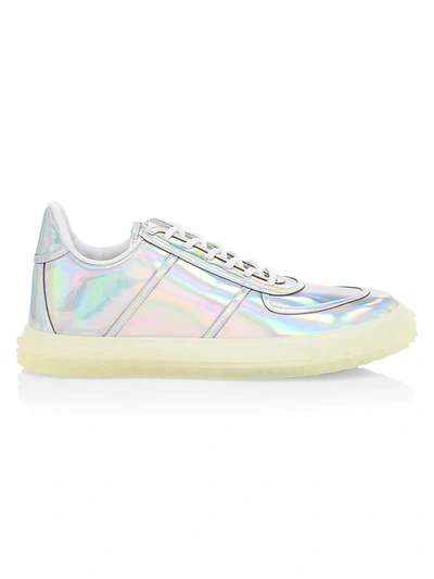 Shop Giuseppe Zanotti Blabber Iridescent Leather Sneakers