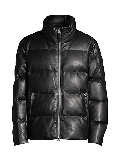 Shop Mackage Men's Ryden Lambskin Down Filled Puffer Jacket In Black