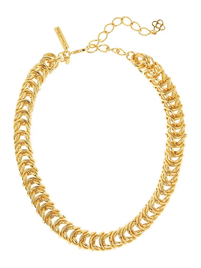 Shop Oscar De La Renta Women's Tubular Braided Goldtone Necklace