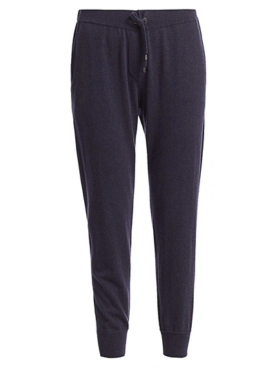 Shop Brunello Cucinelli Cashmere Track Pants In Navy