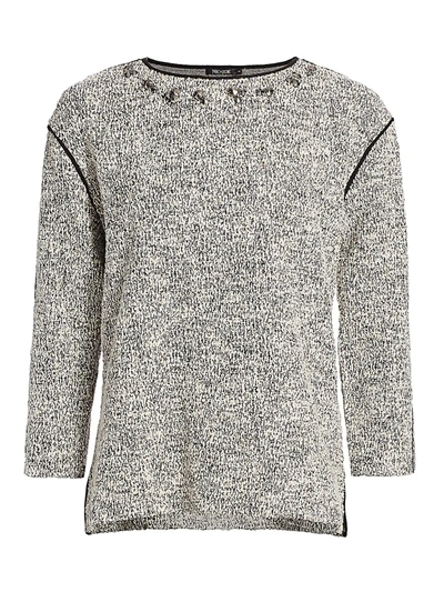 Shop Nic+zoe Petites Petite Jewel Dustered Sweater In Neutral Mix
