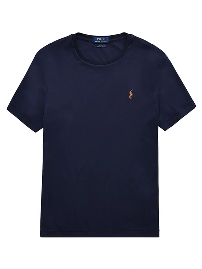 Shop Polo Ralph Lauren Men's Soft Touch French Terry Cotton T-shirt In French Navy