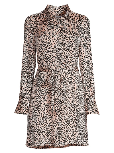 Shop Equipment Women's Temera Leopard-print Shirtdress In Mah Rose Trubl