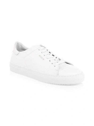 Shop Axel Arigato Men's Clean Leather Sneakers In White