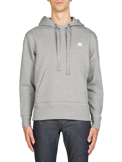 Shop Acne Studios Ferris Face Hoodie In Grey