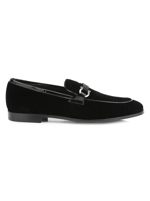 salvatore ferragamo velvet loafers