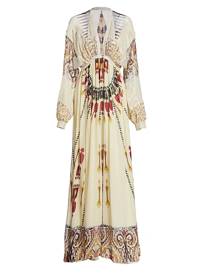 Shop Etro Women's Queen Of 1964 Printed Silk Gown In Neutral