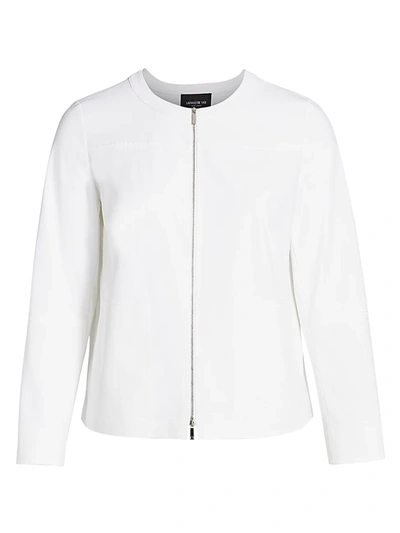 Shop Lafayette 148 Juno Fundamental Bi-stretch Jacket In White